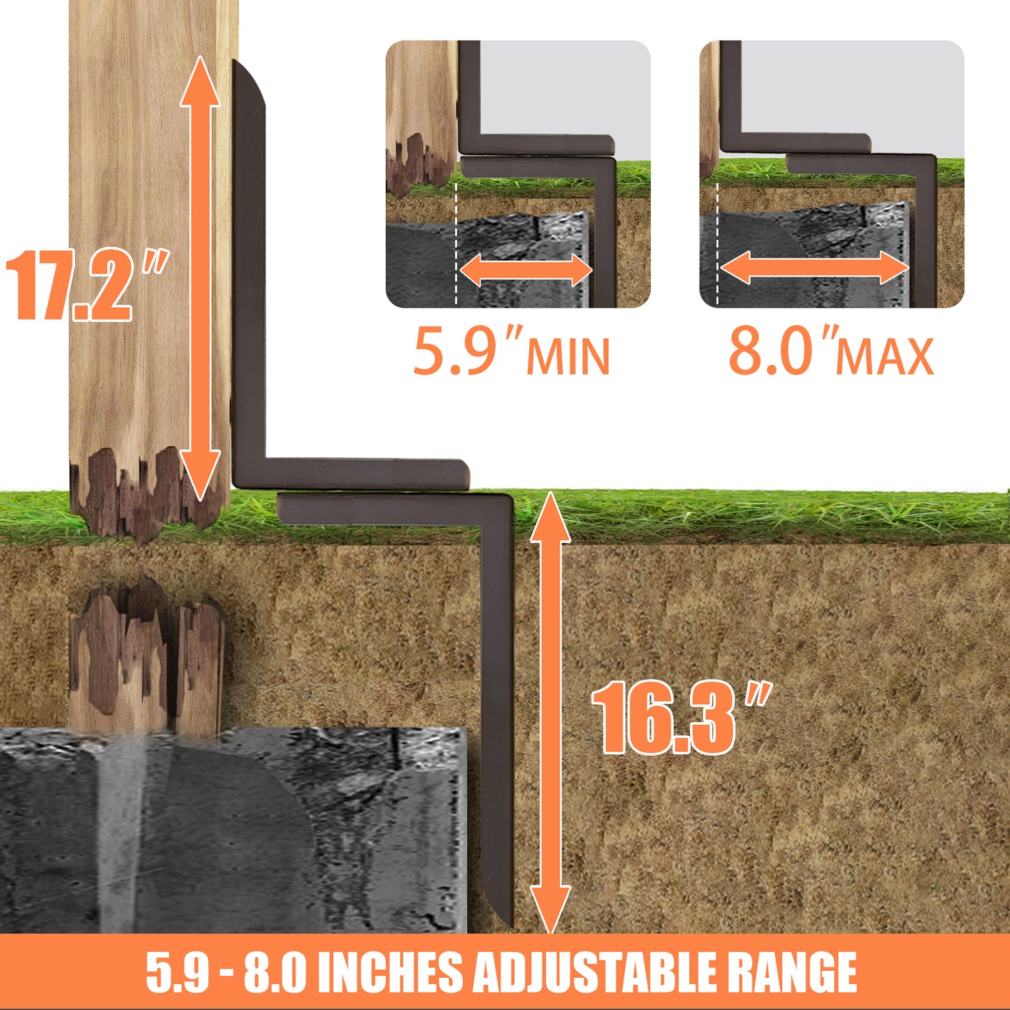 Fence Post Anchor Repair Kit Pack of 1