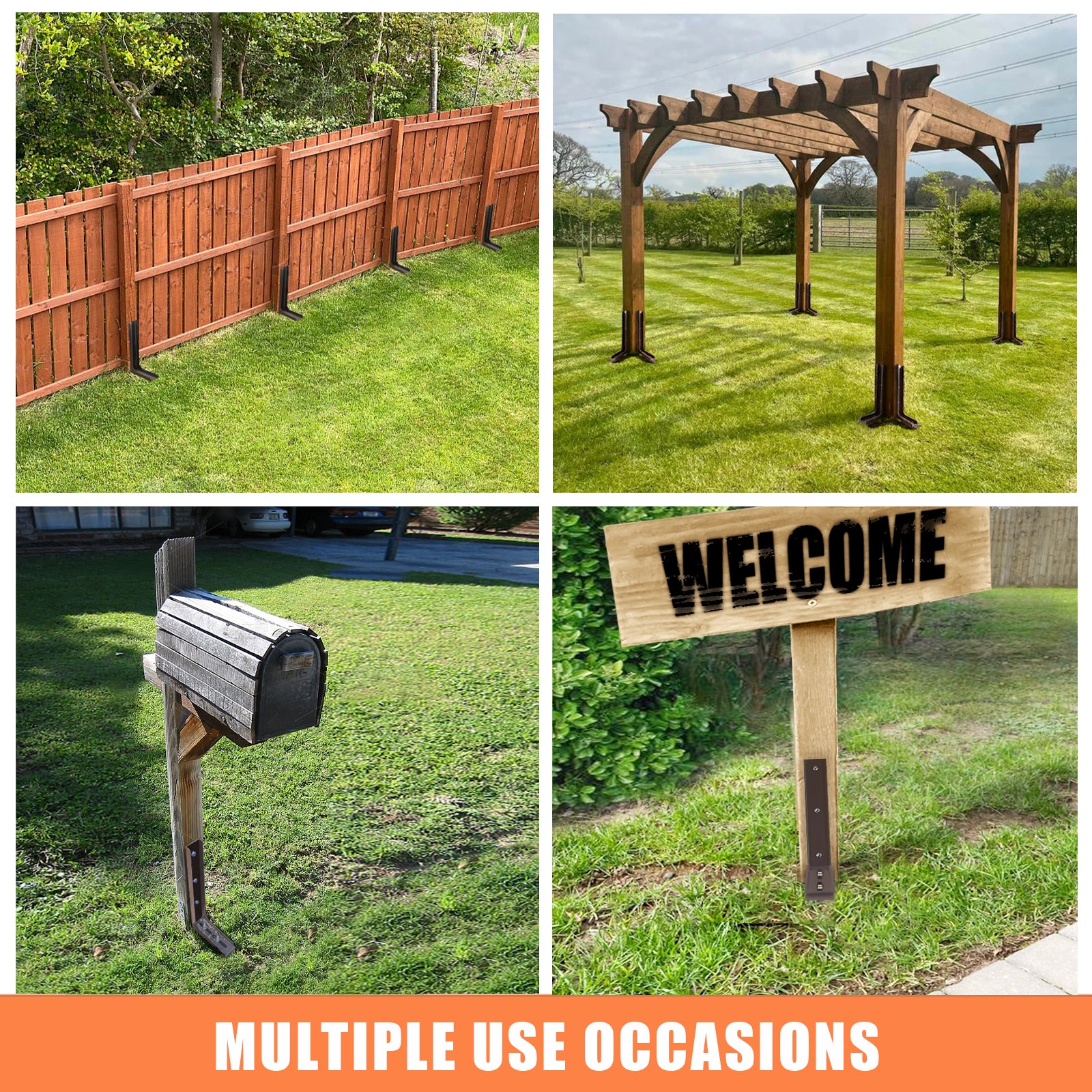 Wooden Fence Post Repair Kit Rotten Broken Leaning Quick Fix