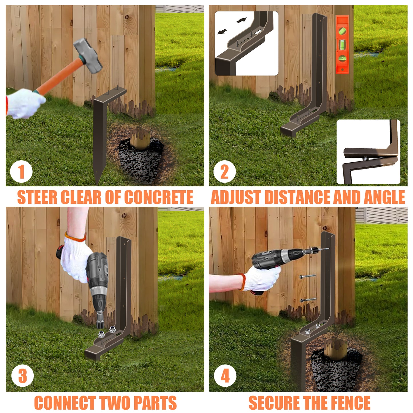 Fence Post Anchor Repair Kit Pack of 1
