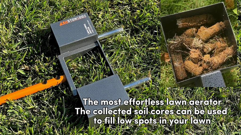 Manual Lawn Aerator Soil Coring Collect Yard Grass Pulling Plugs Aeration