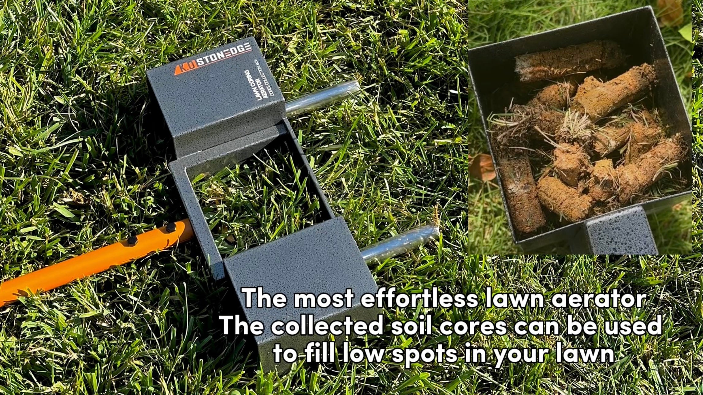 Manual Lawn Aerator Soil Coring Collect Yard Grass Pulling Plugs Aeration